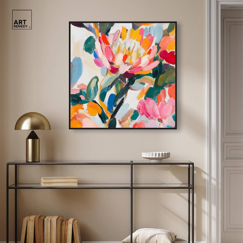 Lively Flora I Canvas by Art Remedy