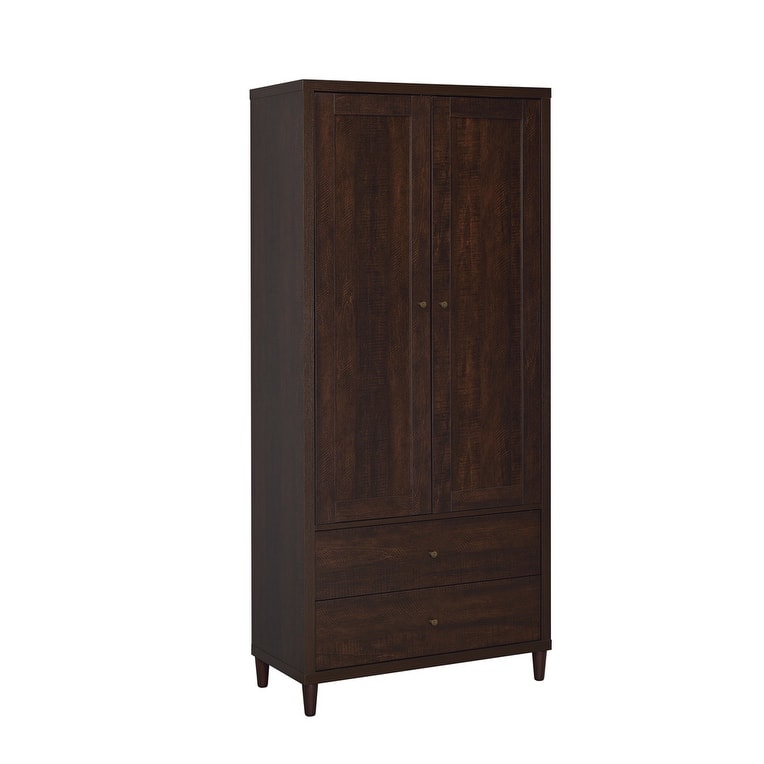 Wadeline 2-Door Tall Accent Storage Cabinet Rustic Tobacco - Rustic Tobacco