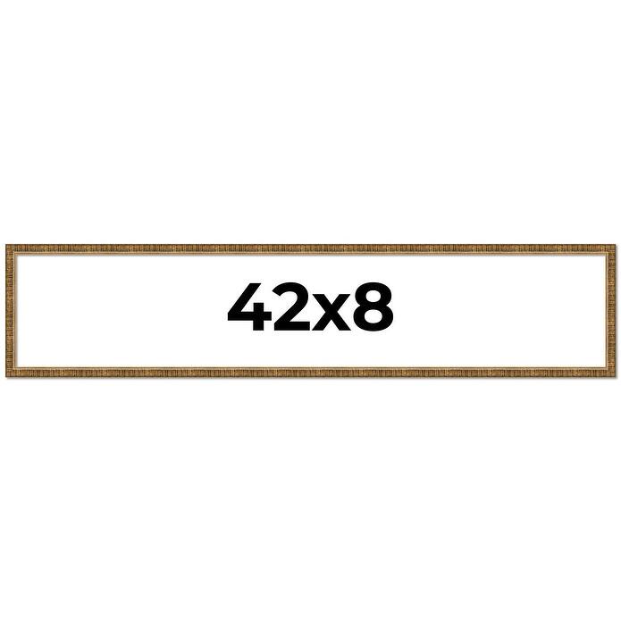 42x8 Frame Gold Kingsley Distressed Solid Wood Picture Frame Width