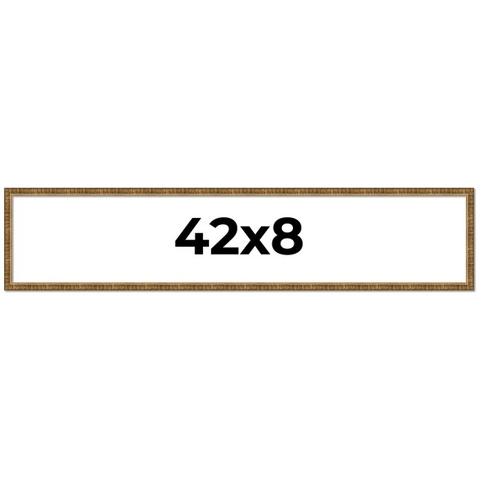 42x8 Frame Gold Kingsley Distressed Solid Wood Picture Frame Width