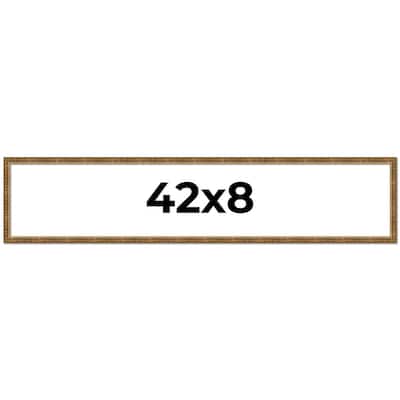 42x8 Frame Gold Solid Wood Picture Frame - Complete Modern Photo Frame