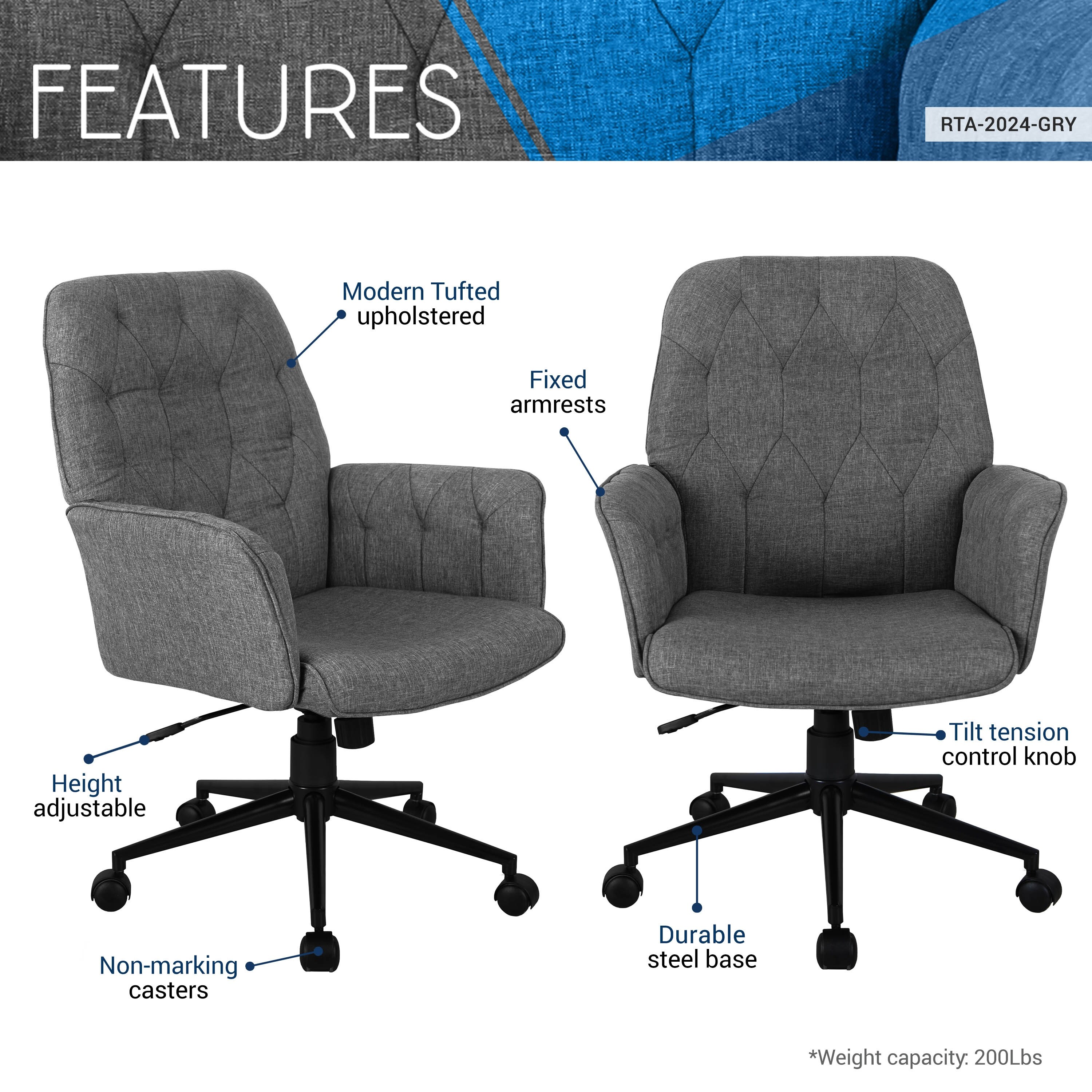 Comfortable non rolling office discount chair