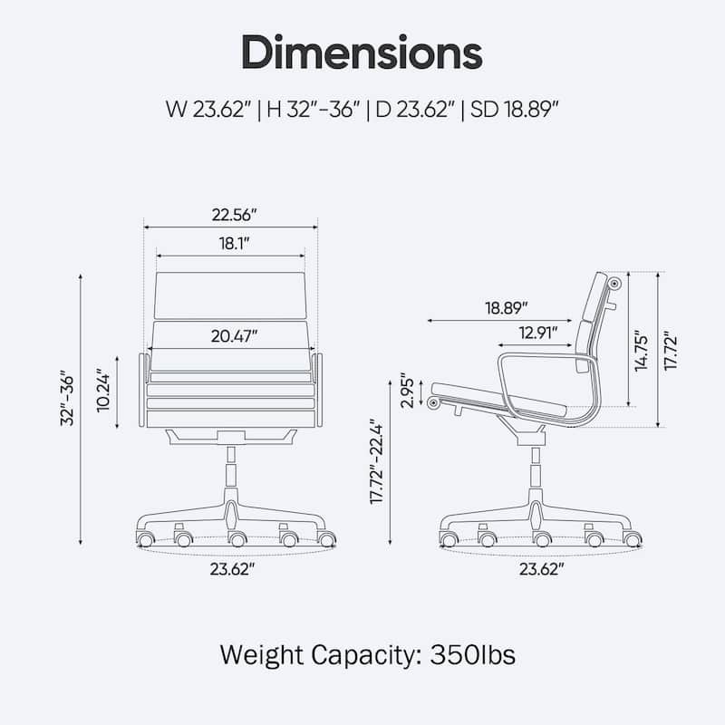 Executive Chair Upholstered Leather Ergonomic Adjustable Office Chair