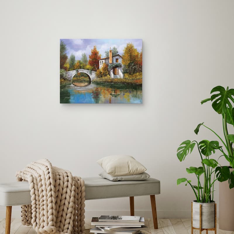 Paesaggio Pastellato by Guido Borelli Canvas Art Print