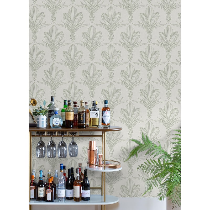 NuWallpaper Larkyn Green Peel and Stick Wallpaper