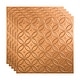 preview thumbnail 3 of 4, Fasade Rings Decorative Vinyl 2ft x 2ft Lay In Ceiling Tile in Polished Copper (5 Pack) 5 Pack