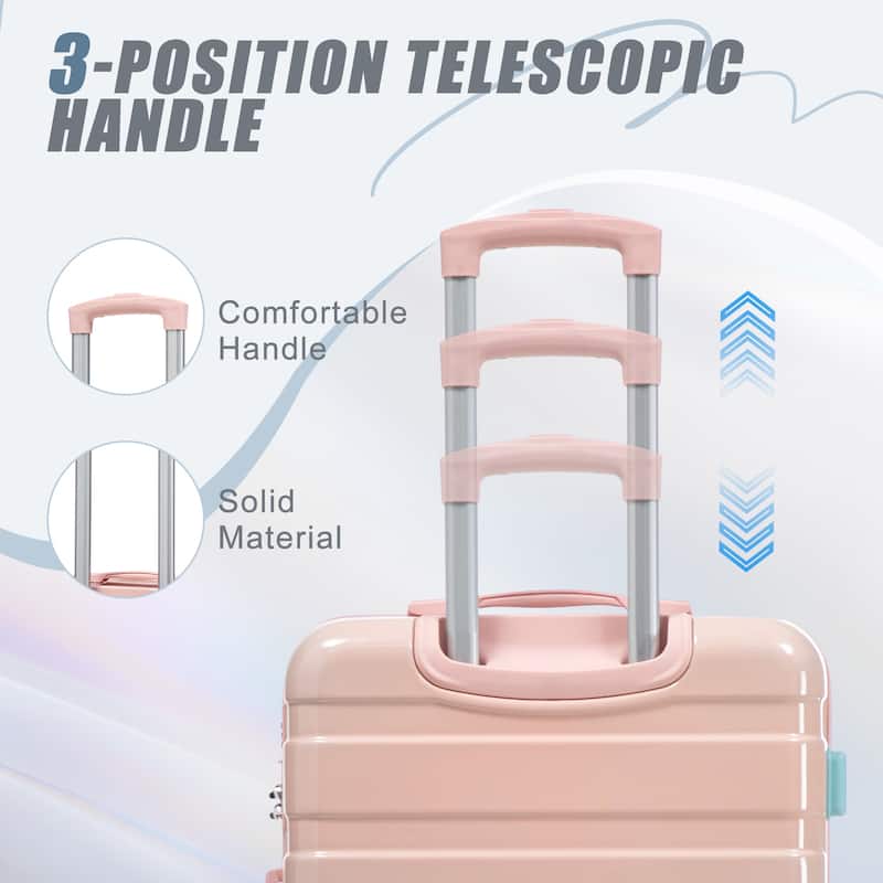 3 Piece Hardside Lightweight Luggage Sets, 20/24/28 Inch Carry on Luggage with TSA Lock and Spinner Wheels, for Home Travel