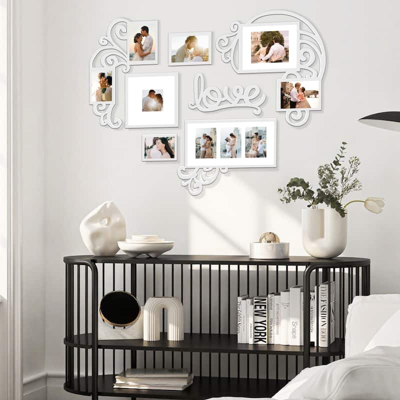 HELLO LAURA Heart-Shaped Photo Frame Set Wall Hanging Picture Frame