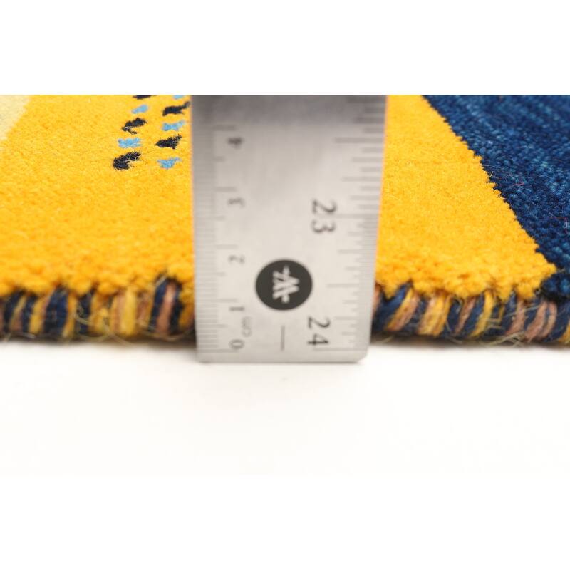 ECARPETGALLERY Hand Loomed Kashkuli Gabbeh Multi Color Wool Rug - 3'11 x 5'7