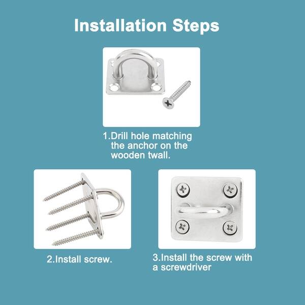Shop Stainless Steel Square Shape Base Plate Ceiling Hook