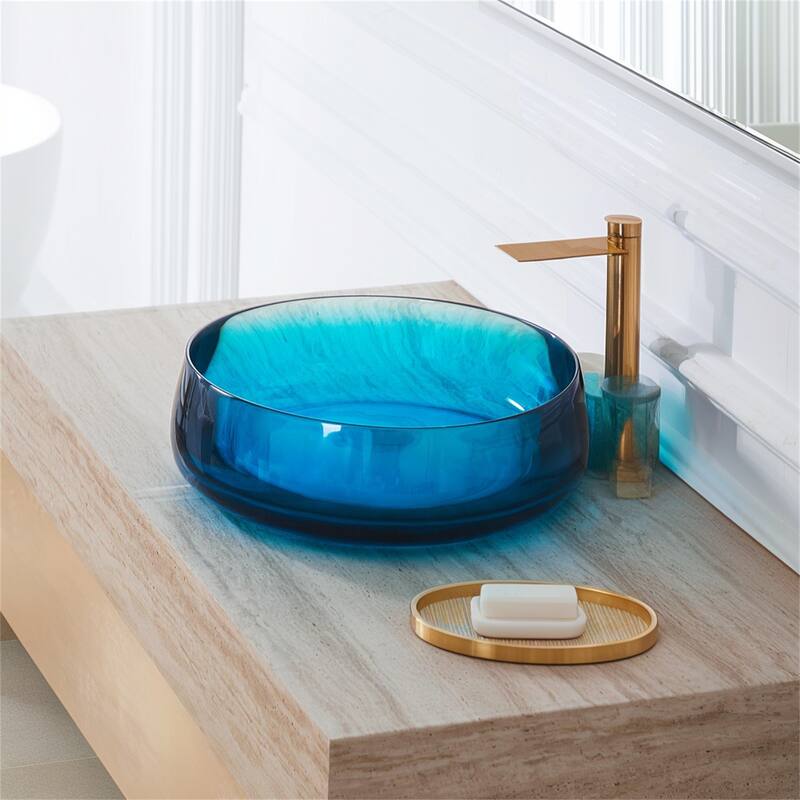 Modern Art Vessel Sink Square Stone Resin