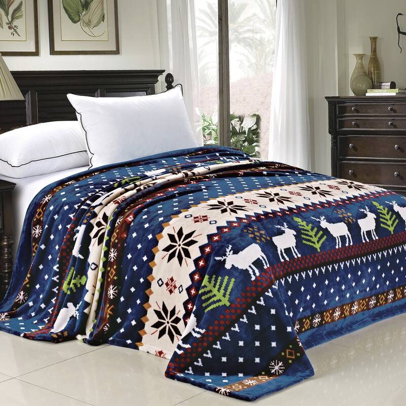 Serenta Printed Christmas Flannel Fleece Blanket