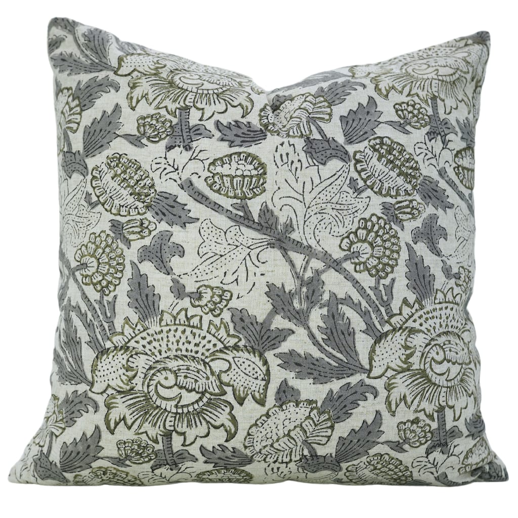 Fabdivine Grey Viscose Linen Fall or Farmhouse Decorative Pillow- Akashganga