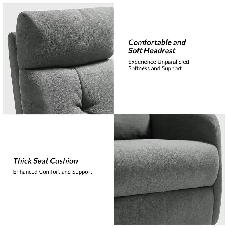 Elisa Mid-century Modern Power Remote Lift Assist Recliner with Metal Base