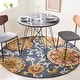 preview thumbnail 15 of 85, SAFAVIEH Handmade Blossom Nelia Modern Floral Wool Rug 4' Round - Navy/Multi
