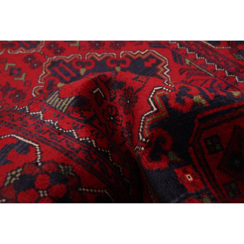 ECARPETGALLERY Hand-knotted Finest Khal Mohammadi Red Wool Rug - 2'8 x 7'
