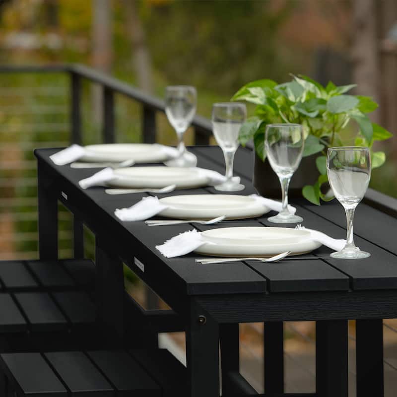 HIGHWOOD Monroe Modern Counter Height Balcony Stool/Table 6-Piece Set