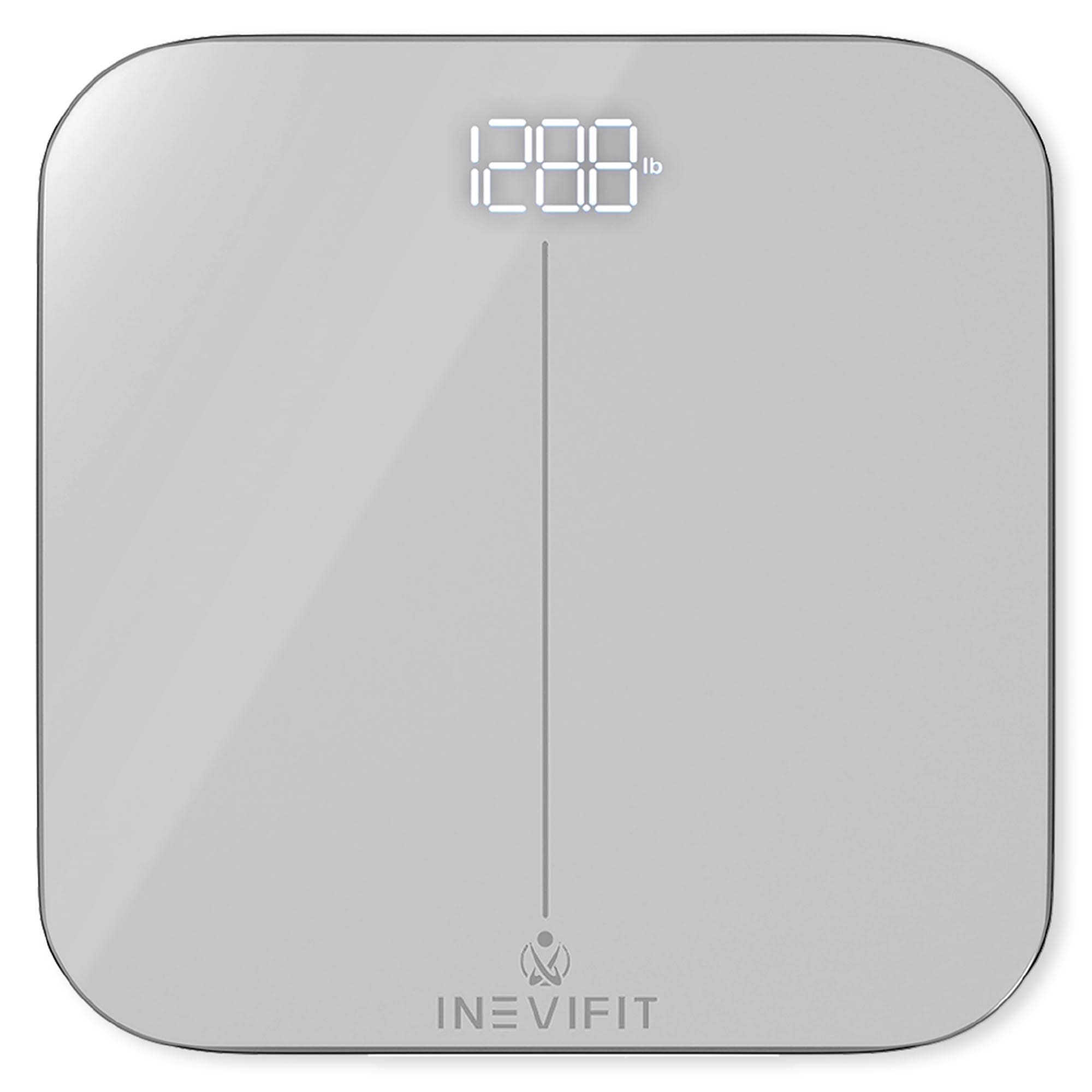 INEVIFIT BATHROOM SCALE, Highly Accurate Digital Bathroom Body Scale,  Measures Weight up to 400 lbs - Black 