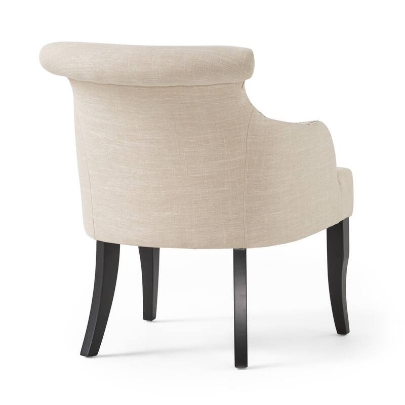 Light Beige 26" Arm Chair with Nailheads