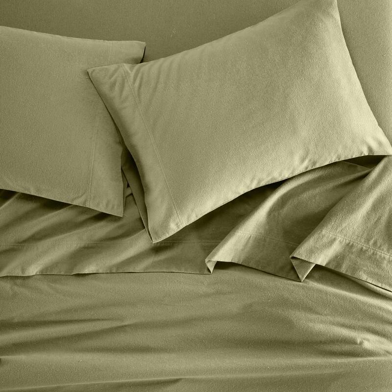 Superior Flannel Cotton Trellis or Solid Deep Pocket Bed Sheet Set