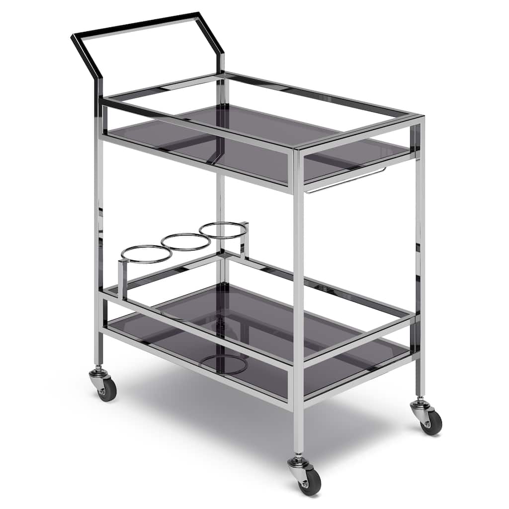 Watts - 26" Bar cart - Chrome