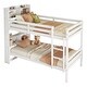 preview thumbnail 8 of 21, Twin Over Twin Bunk Bed with Bookcase Headboard, Guardrails and Ladder, Convertible to 2 Twin Beds with Shelves for Multi Childs