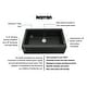 preview thumbnail 5 of 8, Karran All-in-One Farmhouse/Apron-Front Quartz 34 in. Single Bowl Kitchen Sink in Black with Faucet KKF210 in Stainless Steel
