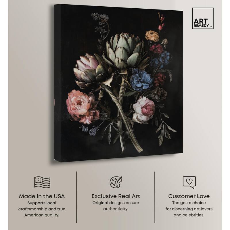 Moody Artichoke III Canvas by Art Remedy, Gallery Wrapped