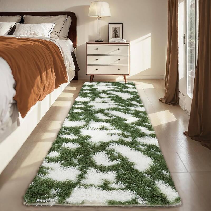 Modern Abstract Area Rug for Hallways Living Room Patio Decor Green - 2' x 3'