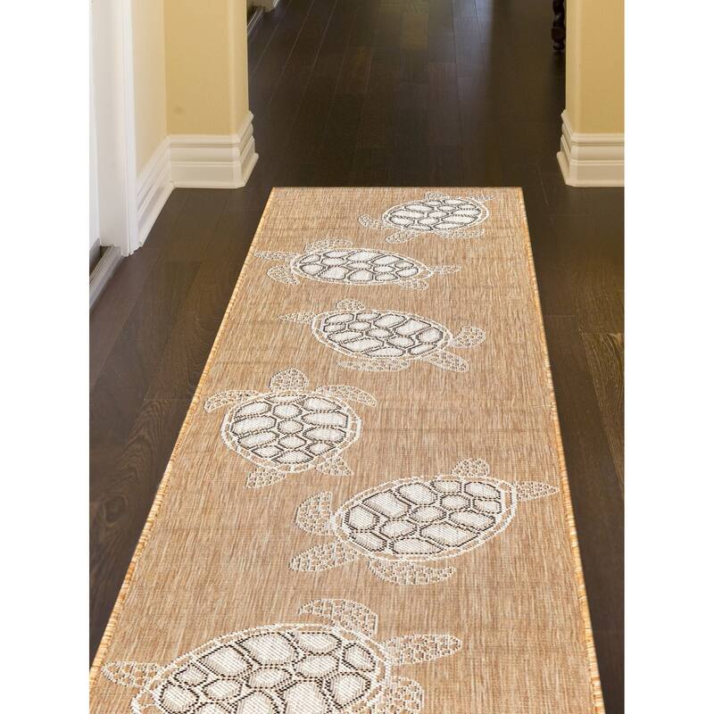 Liora Manne Carmel Collection Sea Turtles Indoor/ Outdoor Area Rug