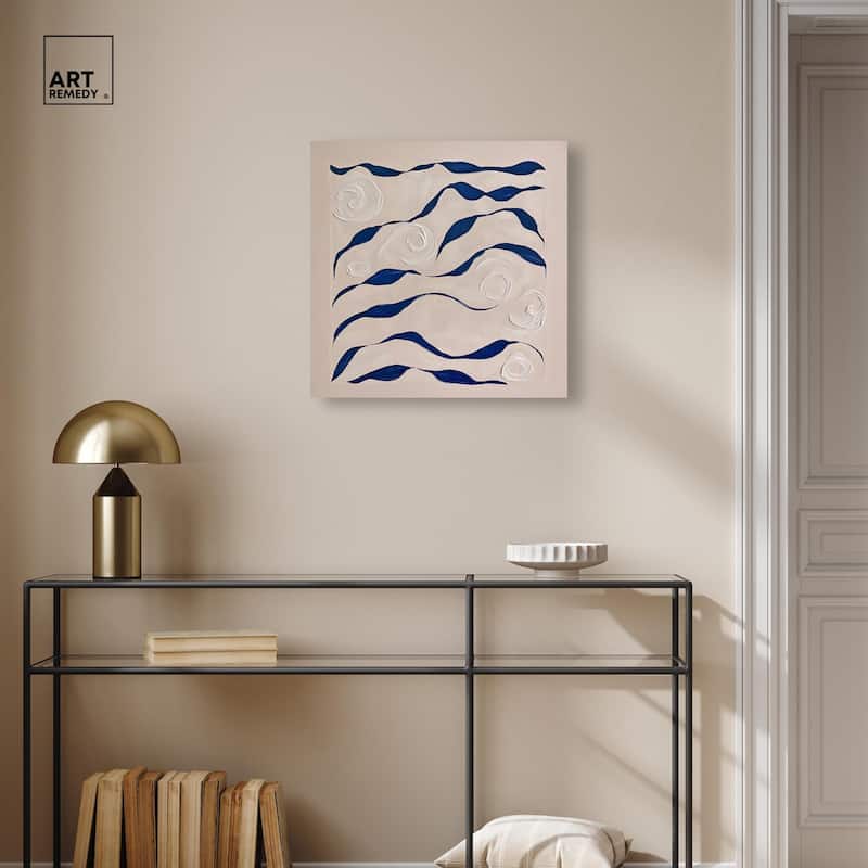 Acrylic Waves Canvas by Art Remedy, Gallery Wrapped