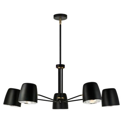 Madison Lighting Chandelier Rosa Matte Black - One Size