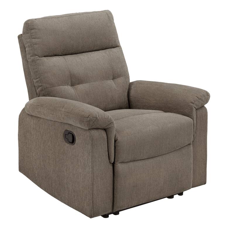 Lufkin Chenille Fabric Manual Recliner by iNSPIRE Q Classic - Dark Gray