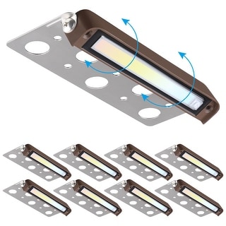 7" LED Retaining Wall Lights Swivel, Low Voltage Hardscape Lighting - 8PACK