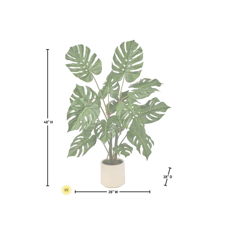 4' UV Potted Monstera Plant