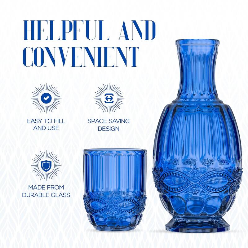2 Pc Night Carafe Set 33.8 OZ.