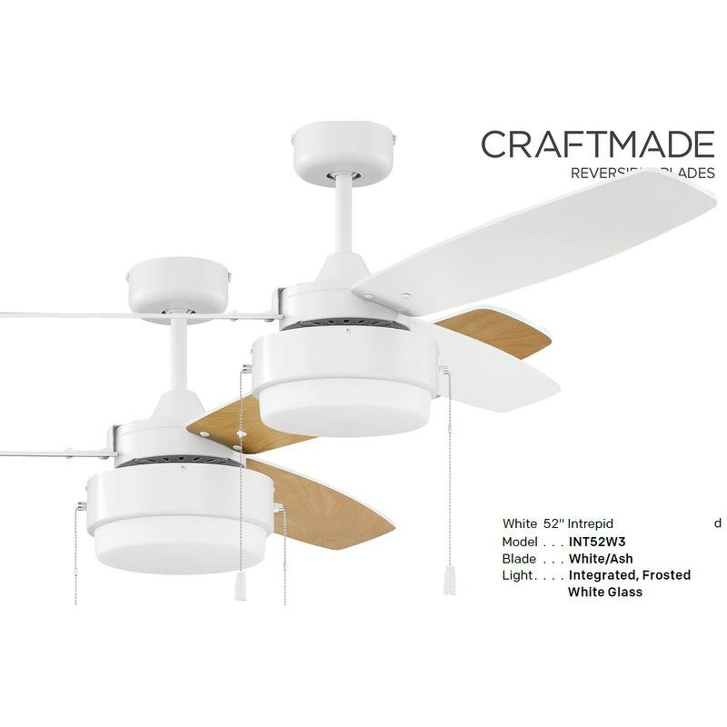 Craftmade Intrepid 52" 3 Blade LED Ceiling Fan