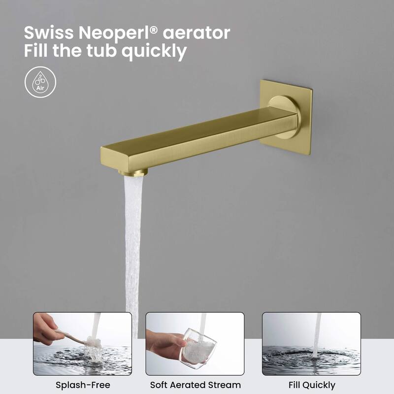Cube Pressure Balanced 3-Function Shower System with Rough-In Valve