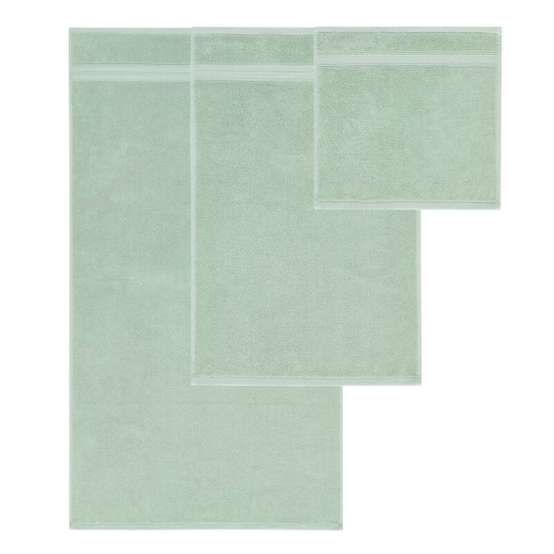 Modern Threads Trefoil Filigree 6 Piece Yarn Dyed Jacquard Towel Set