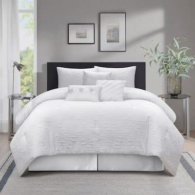 Nanshing Coleen 7 Piece Textured Botanical Comforter Set