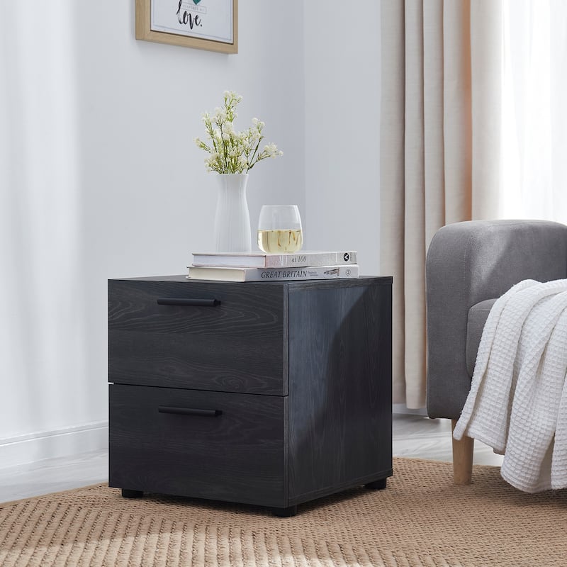 Nestl 2 Drawer Wooden Night Stand