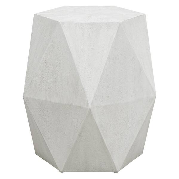 slide 2 of 7, Sunburst Top Geometric Side Accent Table - 18" - White