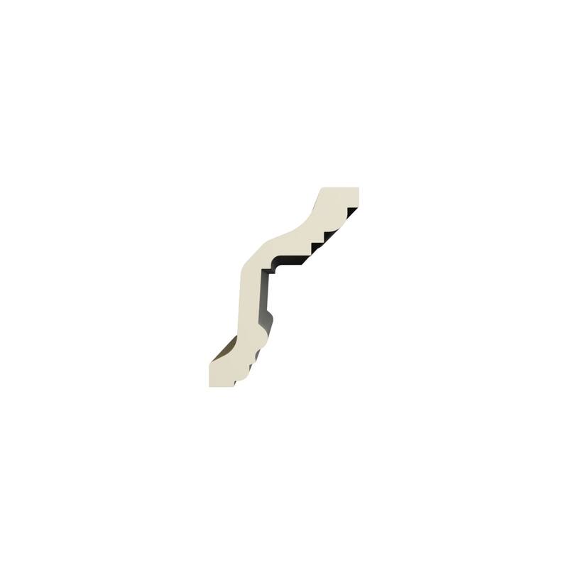 3 1/2"H x 2 5/8"P x 4 1/2"F x 96"L Rayne Crown Moulding - 1-Pack