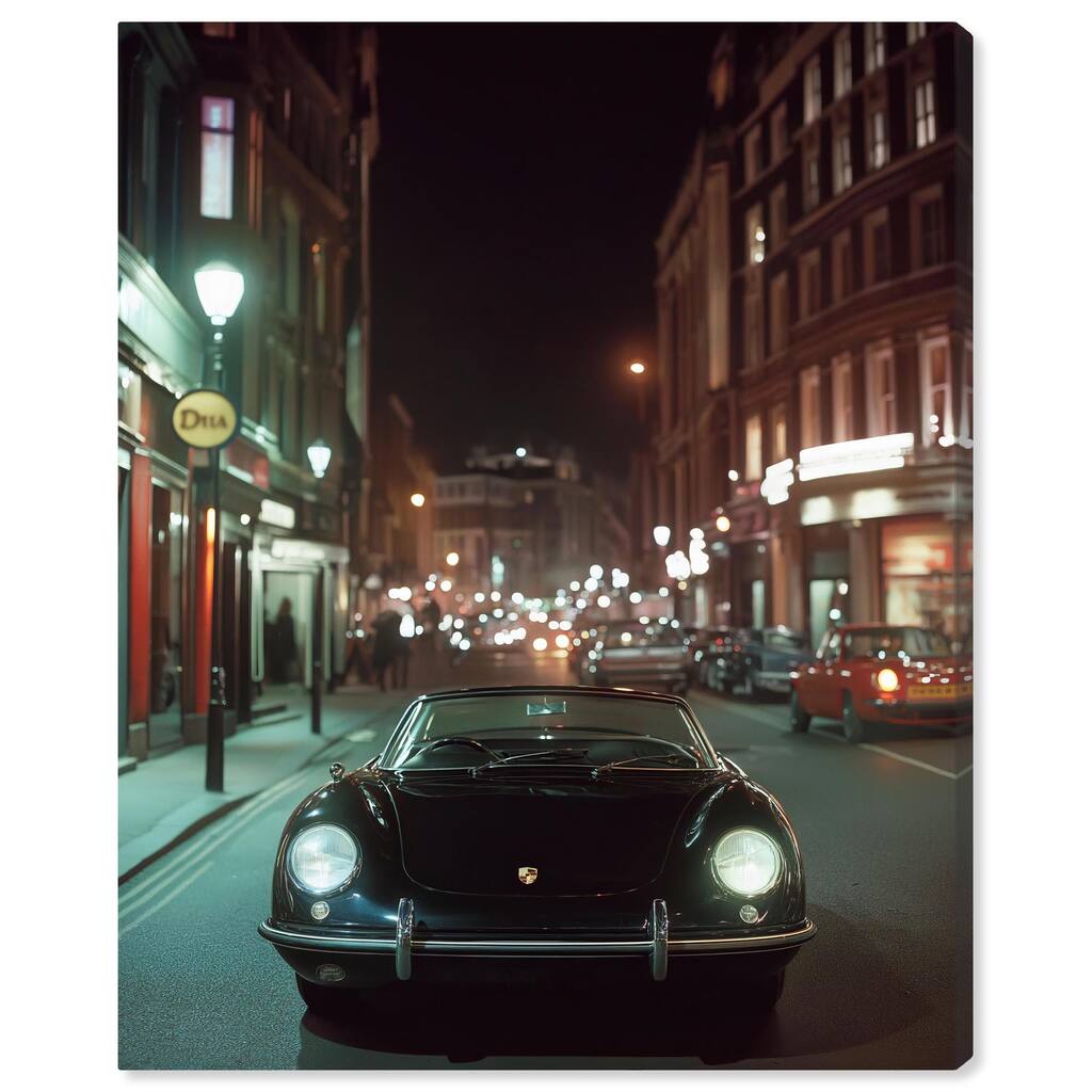 Night Roadster Canvas by Art Remedy, Gallery Wrapped