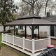 preview thumbnail 6 of 142, Outdoor Hardtop Gazebo Pergola w Galvanized Steel Roof and Aluminum Frame, Prime Curtains and nettings include