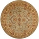 preview thumbnail 25 of 32, SAFAVIEH Handmade Heritage Alexia Traditional Oriental Wool Rug 3'6" x 3'6" Round - Green/Gold