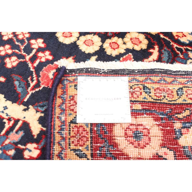 ECARPETGALLERY Hand-knotted Kayseri Navy Wool Rug - 4'5 x 7'7