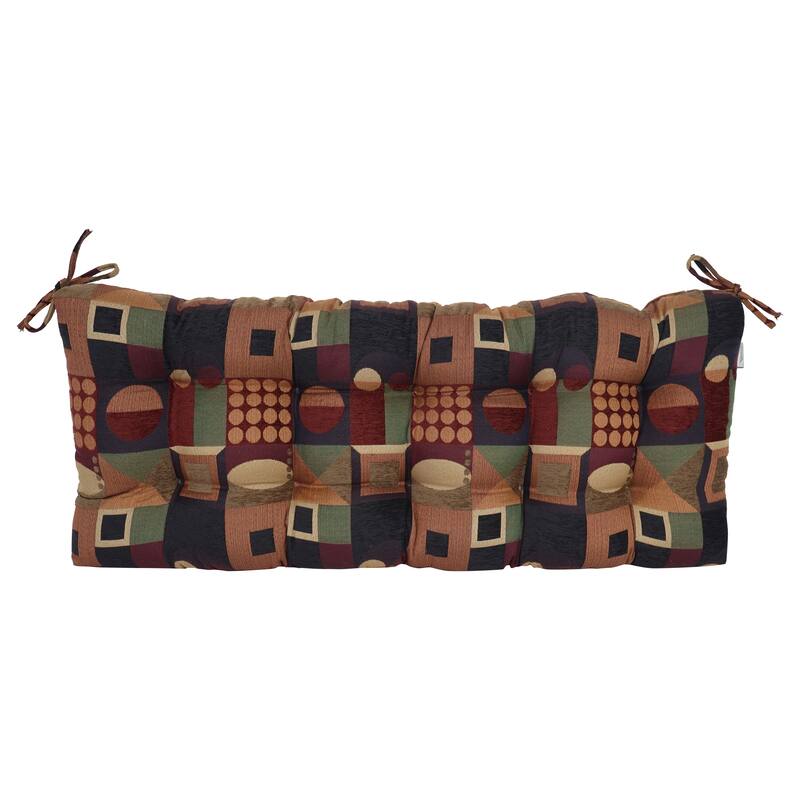42-inch by 19-inch Tufted Jacquard Chenille Loveseat Cushion