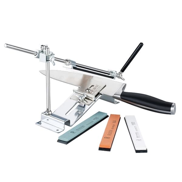 Professional Fix-Angle Edge Knife Sharpening Sharpener System+4 Stones Kit