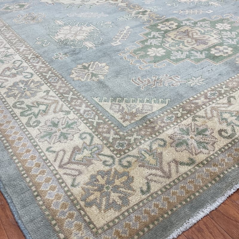 HERAT ORIENTAL Handmade Kazak Wool Rug - 6'4" x 9'2"